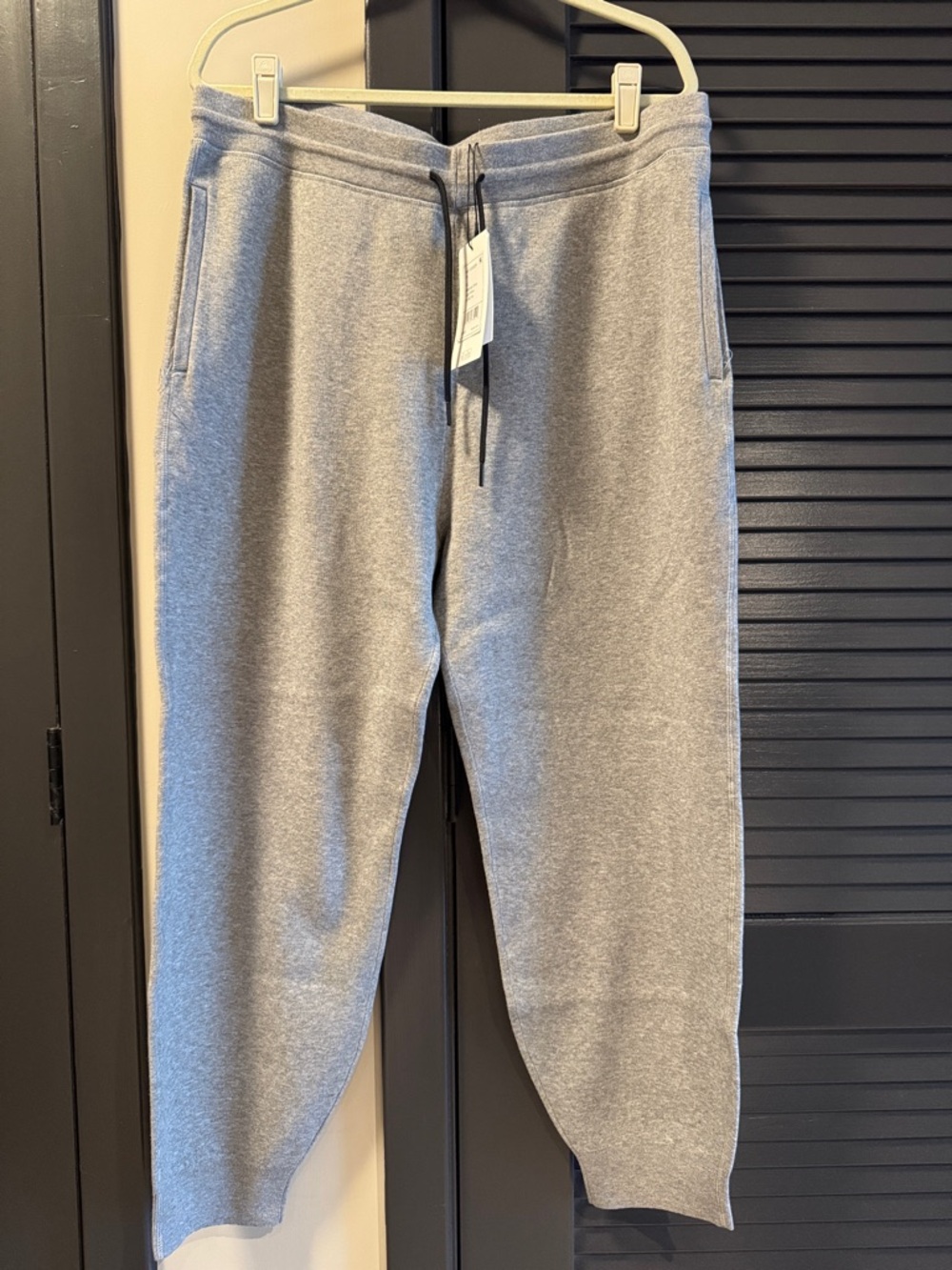 Theory Men's Light Gray Drawstring Joggers